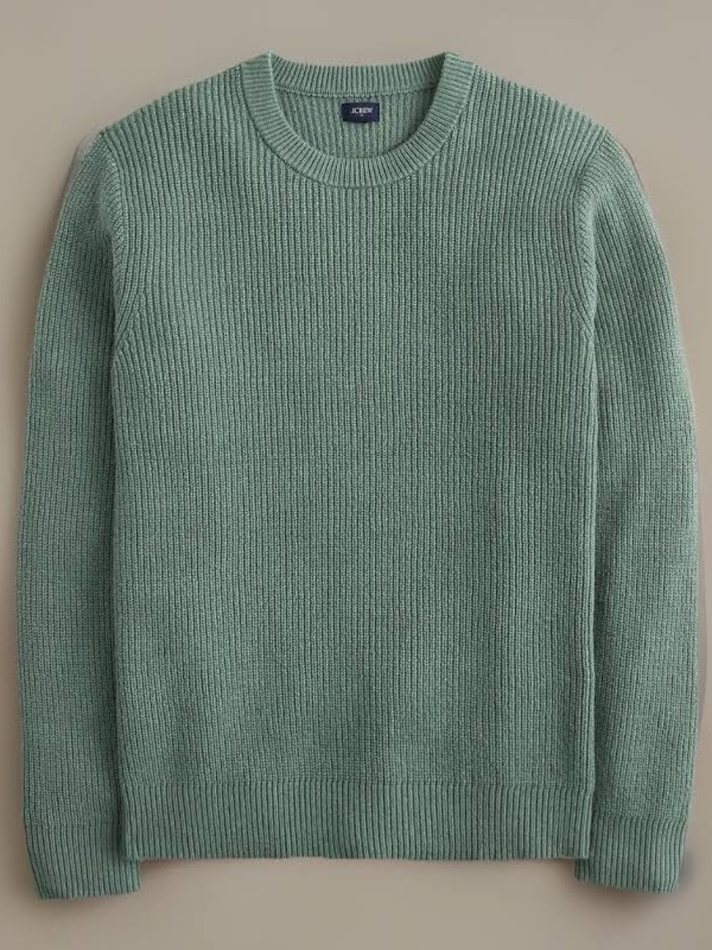 NWT J.Crew Shaker-Stitch Crewneck Sweater - men’s Size S (Teal/Sage Green)